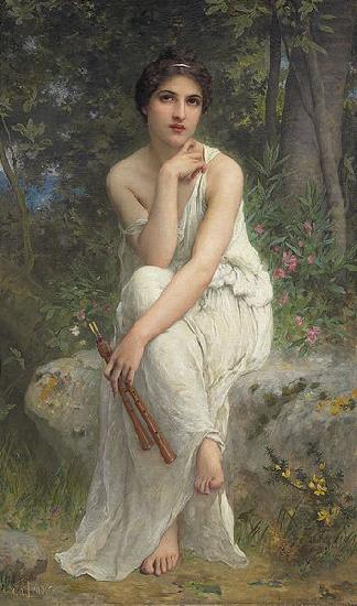 Charles-Amable Lenoir The Flute Player china oil painting image